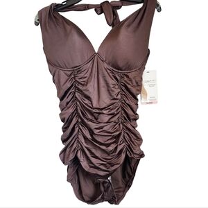 NWT CONTOURS shapemaker swimwear one piece push up removable padding 16 / 40D